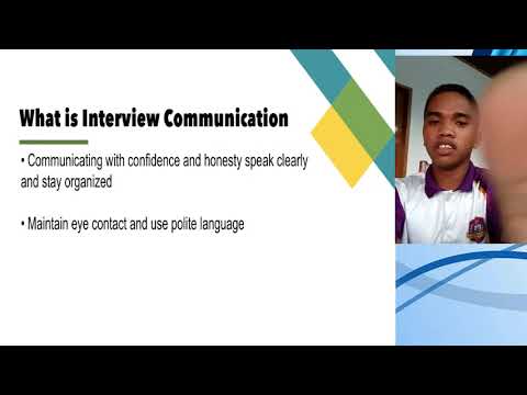 Video presentation: Meeting and Interview Communication