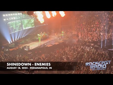 Shinedown performs "Enemies" in Indianapolis on August 18, 2025