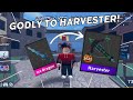 GODLY TO HARVESTER!!! part1 (MM2 TRADING CHALLANGE)