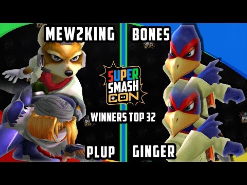 Smash Con 2017 SSBM - Mew2King & Plup vs. Bones & Ginger - Smash Melee Doubles Top 32