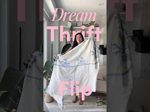 Would you have cut this vintage tablecloth up? #thriftflip #upcycle #sewing