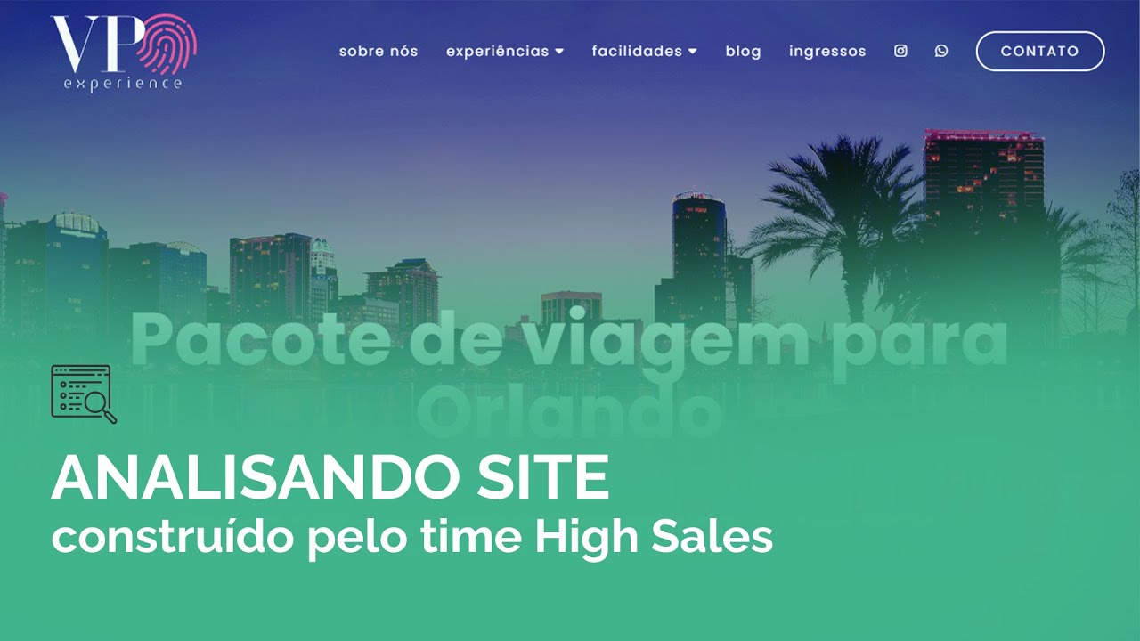 Modelo de site construido e feito pelo time High Sales