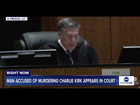 Man accused of murdering Charlie Kirk appears in court for preliminary hearing: LIVE