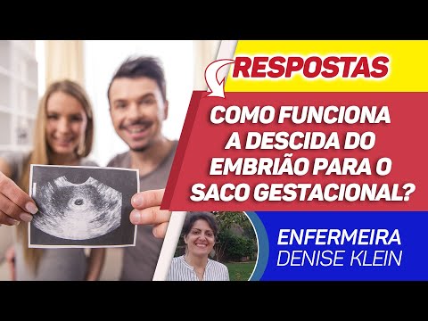 How does the embryo descend into the gestational sac?