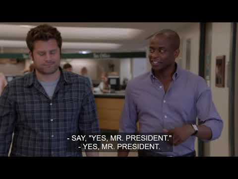 Psych - SantaBarbarian Candidate - Gus says "Yes, Mr. President"