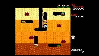 'Dig Dug' Game Capture from Evercade (Namco Museum Collection 1 Cartridge)