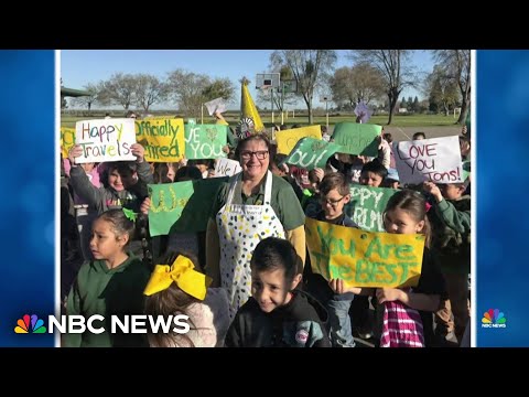 Good News: Students celebrate retirement of longtime cafeteria worker