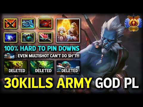 EPIC 30-KILLS ARMY GOD Phantom Lancer | 100% Hard to Pin Down With Max Slotted Build 7.39e Dota 2