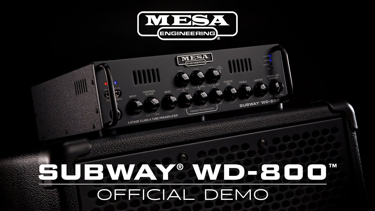 MESA/Boogie SubwayÂ® WD-800â„¢ Bass Amp Official Demo - YouTube