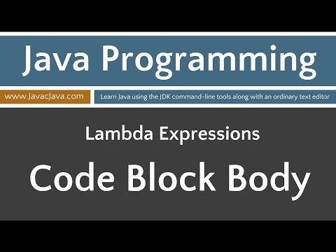 Learn Java Programming Lambda Expressions Code Block Tutorial