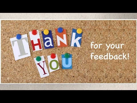 Thank you for your feedback