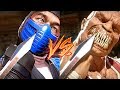 MK11 Sub Zero VS Real Victory Poses Side By Side Comparison