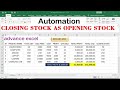 Opening Stock and closing Stock