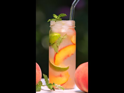 How to make a PEACH mojito #shorts BEST Summer Drink Recipe