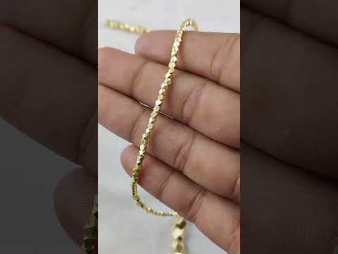 Golden gold plated faceted nuggets bead strand, for making j...