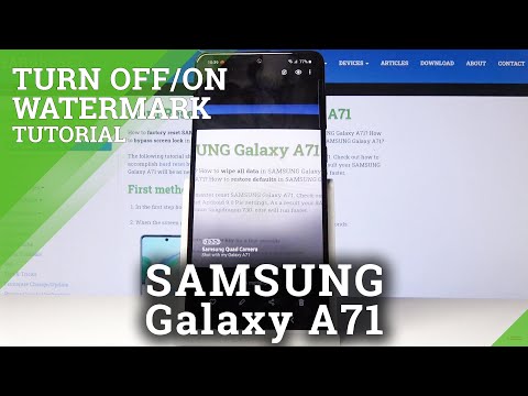 How to Switch Off Photo Watemark SAMSUNG Galaxy A71 - Turn On / Off Photo Watermark