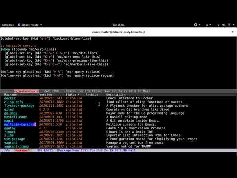 Multiple cursors in Emacs