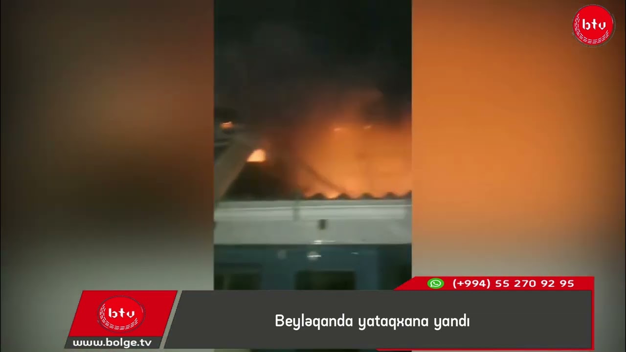 Beyləqanda yataqxana yandı