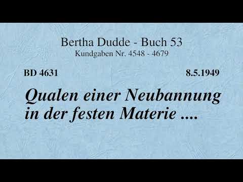 BD 4631 - QUALEN EINER NEUBANNUNG IN DER FESTEN MATERIE ....