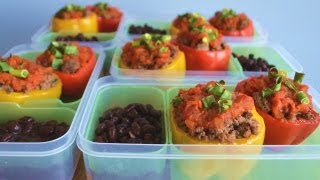 Bison Stuffed Bell Peppers (Pimientos Rellenos de Bisonte) - Meal Prep