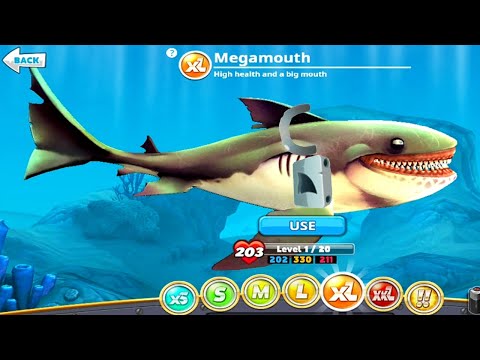 Hungry Shark World - NEW Megamouth Shark Unlocked Bigger, Stronger & Faster - Android Gameplay