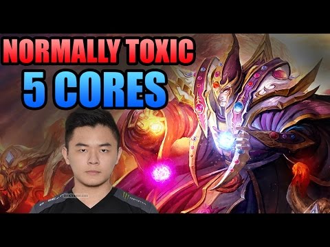 IS This NORMAL? 5 Toxic Cores - MidOne [Invoker] Dota 2 7.04