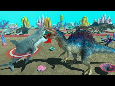🔥AQUATICS vs CARNIVORE DINOSAURS Tournament - Animal Revolt Battle Simulator