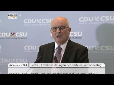 Vor Fraktionssitzung CDU/CSU: Statement von Volker Kauder am 21.03.2017