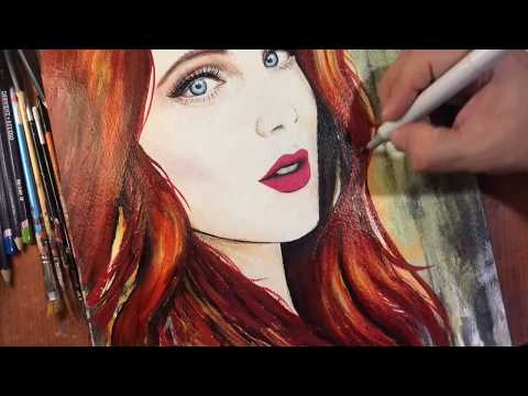 Simone Simons Speed painting by Jorge de la Vega / Warrior Art Mx
