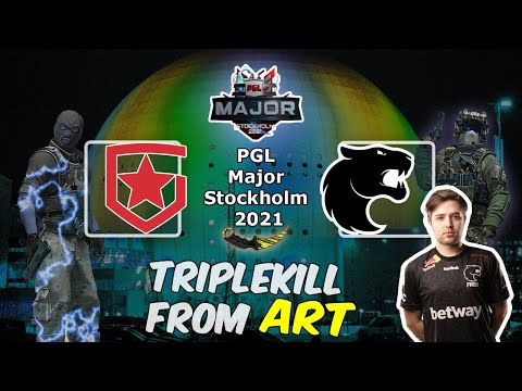 TripleKill from ArT on Overpass, Gambit vs FURIA, PGL Major Stockholm 2021