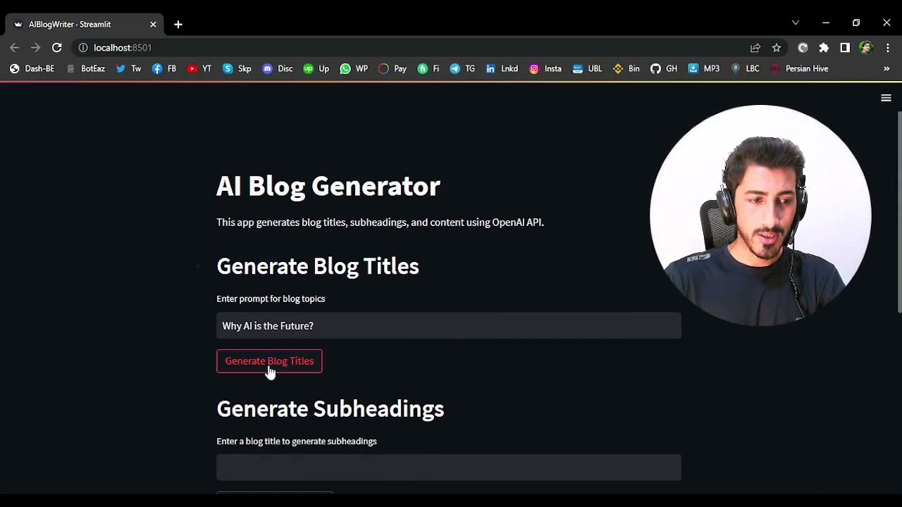 AI Blog Writer Using OpenAI API | AI Integration