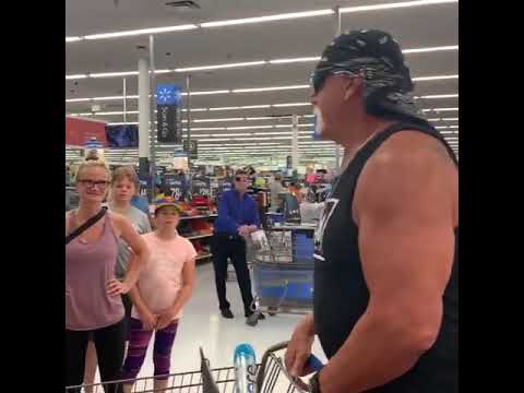 Hulk Hogan shopping at Walmart