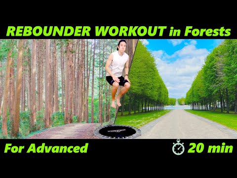 【20 min Rebounder WORKOUT#3】For Advanced｜Mini Trampoline Fitness For Weight Loss｜In Forests