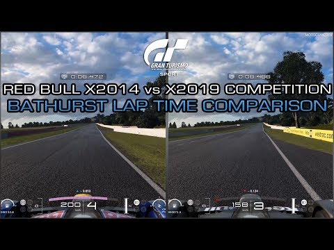GT Sport - Red Bull X2014 Standard vs Red Bull X2019 Competition - Bathurst Lap Time Comparison