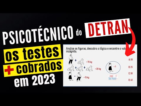 PSICOTECNICO DETRAN 2023 – Testes de atenção - Exames psicológicos - Avaliação Psicológica Detran