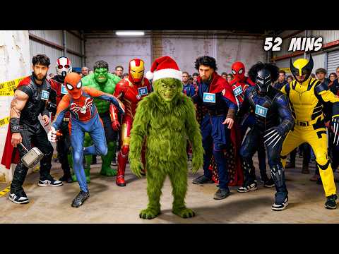 The Grinch VS Superheroes - Christmas Movie