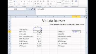 Låsa formelruta i Excel