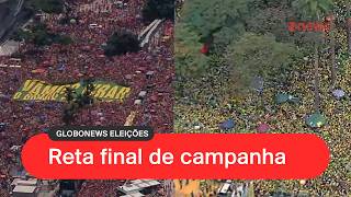 Apoiadores de Lula se reúnem no RJ e eleitores de Flávio Bolsonaro, em BH | GloboNews Eleições 