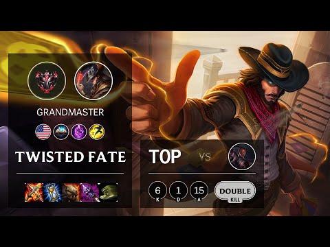 Twisted Fate Top vs Lucian - NA Grandmaster Patch 10.18