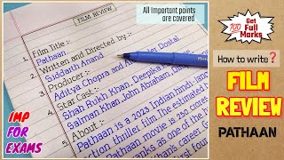Film Review Writing | Film Review writing of Pathaan | How to write film review