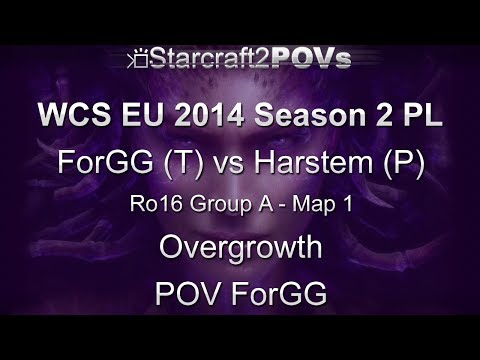 SC2 HotS - WCS EU 2014 S2 PL - ForGG vs Harstem - Ro16 Group A - Map 1 - Overgrowth - ForGG