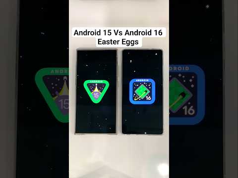 Android 15 Vs Android 16 Easter Eggs #shorts #youtubeshorts