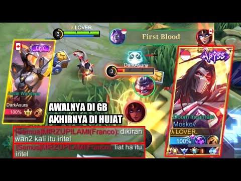 TOP GLOBAL MOSKOV BIKIN GOLDLANE MUSUH GAK BISA MAIN, FRANCO NYA NGAMBEK - MOBILE LEGENDS