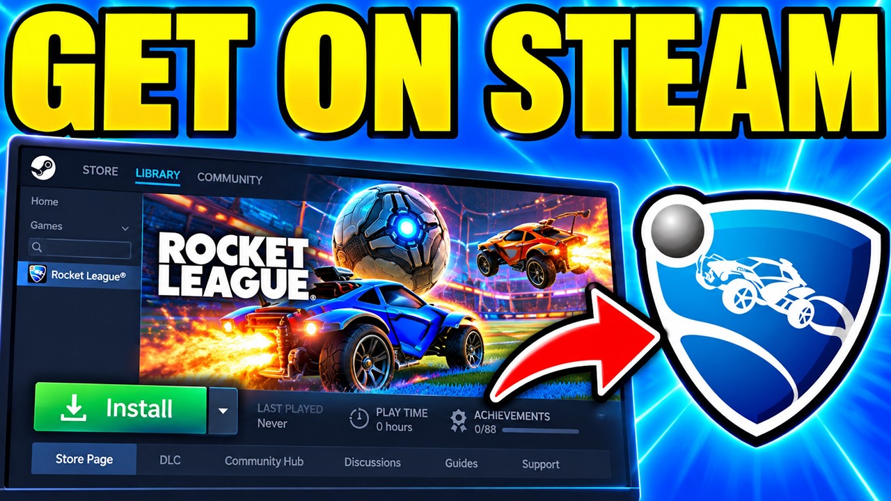 How To Add Rocket League on Steam - Tutorial🎮🔥
