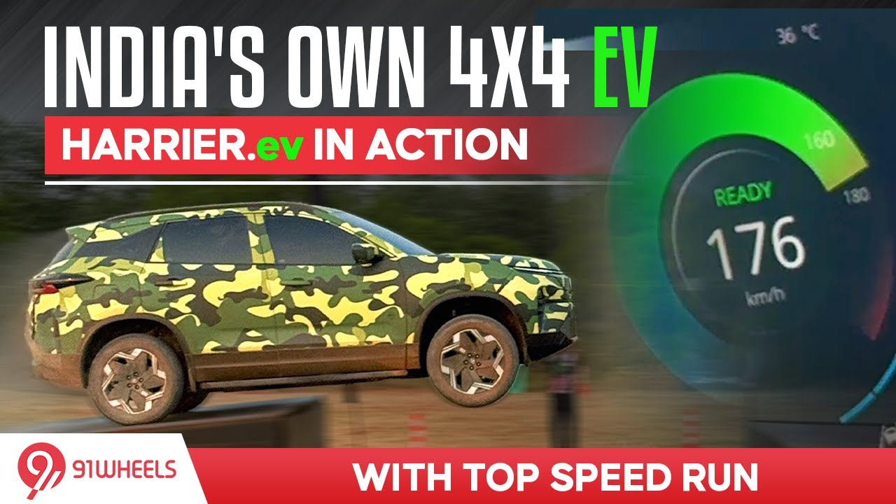 Tata Harrier EV AWD Off-road & On-road Action From Quad Day at Buddh International Circuit Tata Harrier EV AWD Off-road & On-road Action From Quad Day at Buddh International Circuit