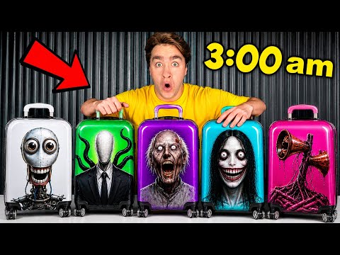 DON'T OPEN ALL MONSTER MYSTERY SUITCASES AT 3AM! SIREN HEAD SLENDER MAN JEFF THE KILLER GRANNY