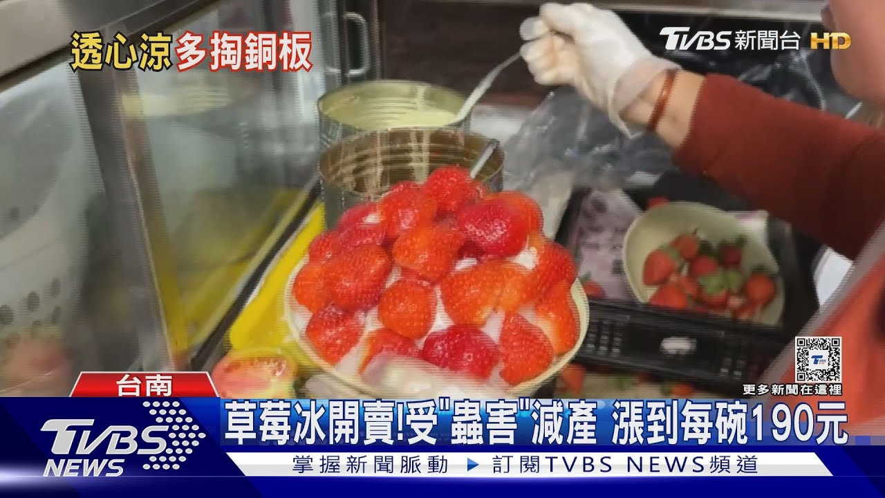 台南知名草莓冰開賣!「病蟲害」減產 漲到每碗190元