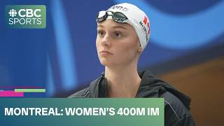 Summer McIntosh in the women's 400m individual medley at 2026 Bell Canadian Swimming Trials