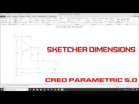 Creo Parametric - Dimensions in Sketch Mode