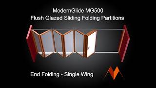 MG500 Flush Glazed Sliding Folding Partition — Operation Demonstration